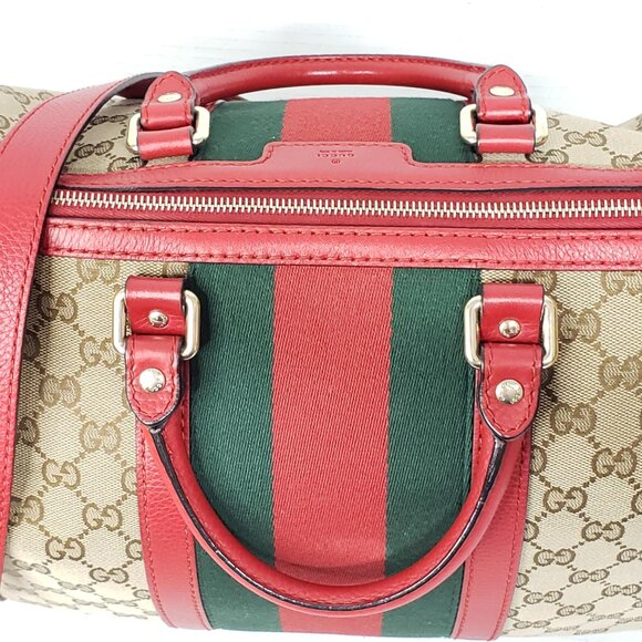 Gucci Boston Medium Canvas Crossbody and Shoulder Bag 650-092625 - Picture 5 of 14